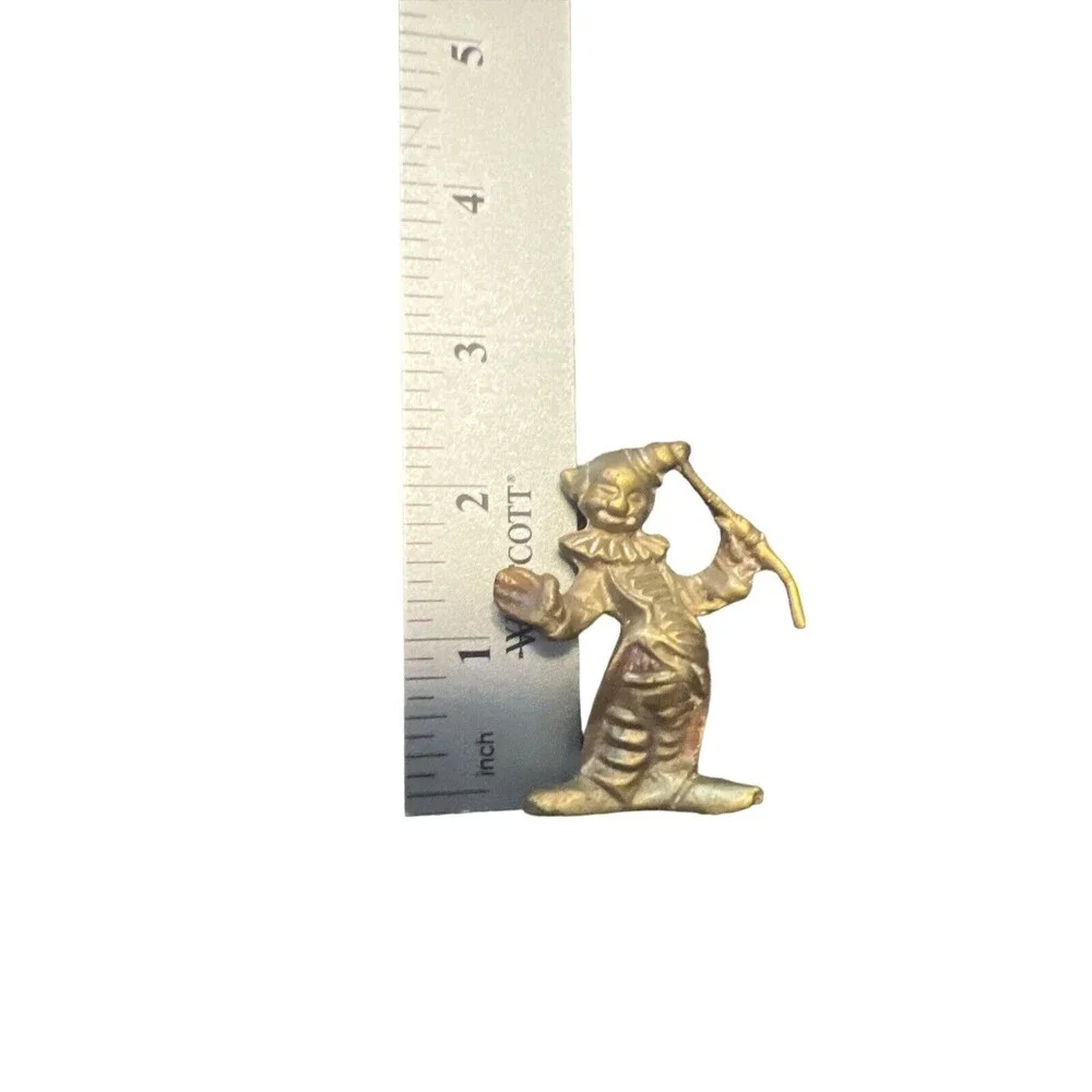 Clown Figurine Figure Solid Brass 2.25 Inches Tall Made‎ In India